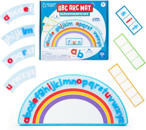 Educational Insights ABC Arc Mat - Magnetic Alphabet Magnets Set for Kids | Spelling & Letter Learning Activity Ages 3-5