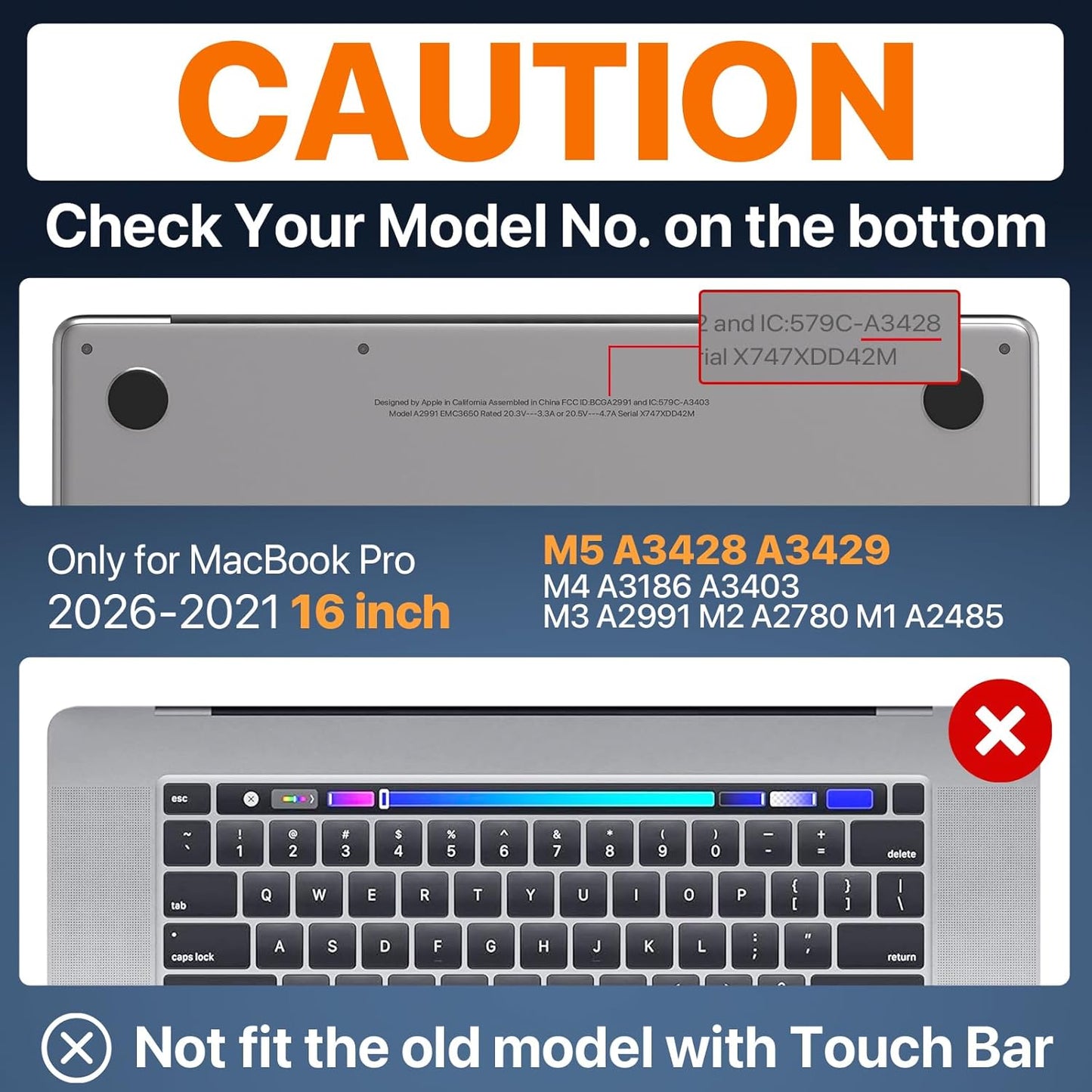 Soonjet MacBook Pro 16-Inch Case - Hard Shell with Keyboard Cover | Matte Clear for M5 M4 M3 M2 M1 Pro/Max (2021-2026)