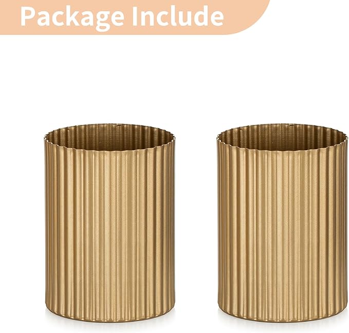 NUPTIO Gold Vases for Centerpieces Wedding: 2 Pcs 5.1 inch Metal Flower Vase Flowers Stand Wedding Centerpieces for Tables Centerpiece Table Decorations