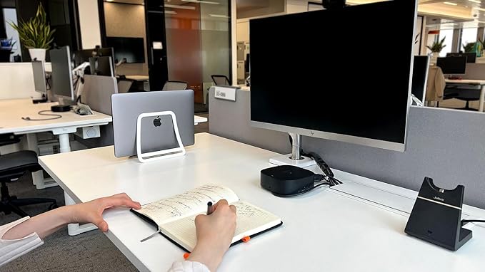 Nexstand K11 Vertical Laptop Stand for Desk,White Desktop Notebook Dock,Vertical Laptop Holder Space-Saving Organizer for All MacBook, Surface, Samsung, HP, Dell