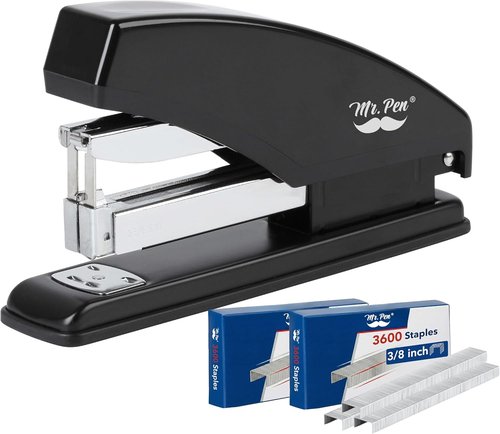 Mr. Pen Heavy Duty Stapler - Ergonomic Design, 60 Sheet Capacity, Includes 3600 Staples, Jam-Free