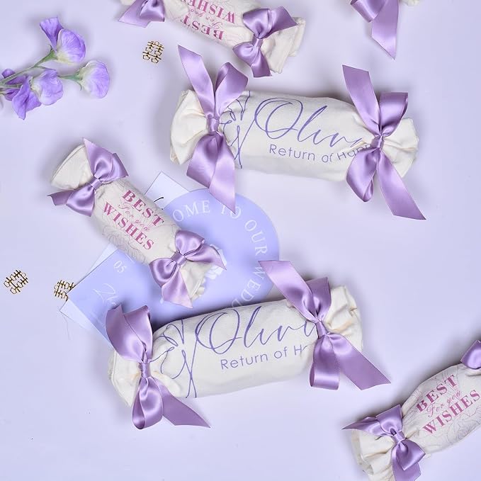 YAMA Light Purple Double Faced Satin Ribbon 1 Inch 25 Yards Lavender Ribbon for Crafts Bows Flower Bouquet Wedding Home Decor Gift Wrapping