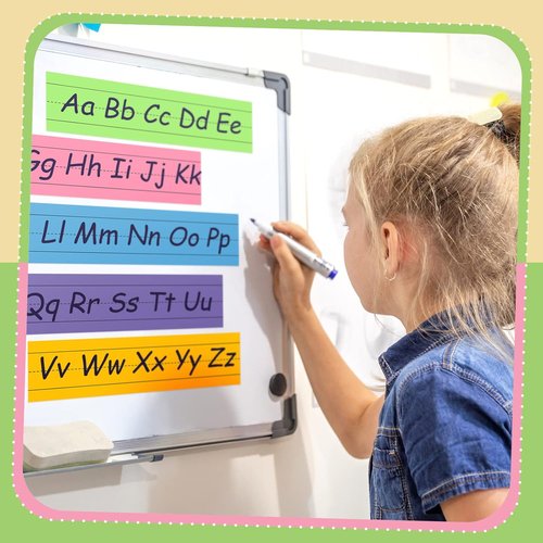 Skiennix 150 Sheets Ruled Rainbow Sentence Strips - Perfect for School & Office Use | 6 Pack