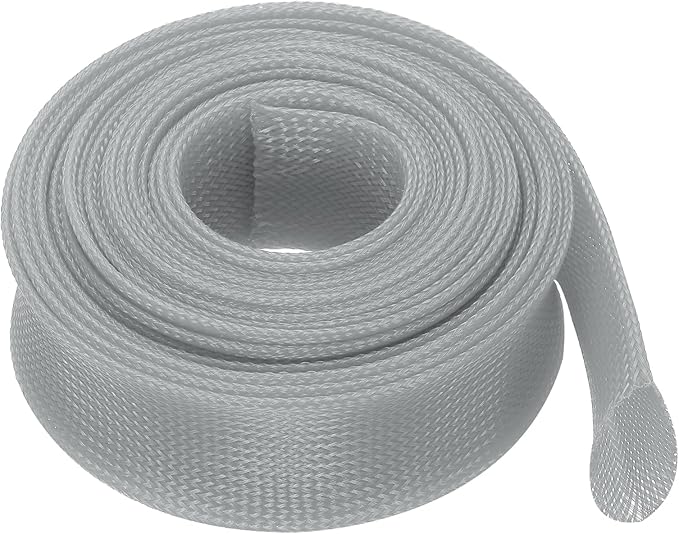 uxcell Expandable Sleeving, 2-inch 25ft Cable Sleeve, Gray