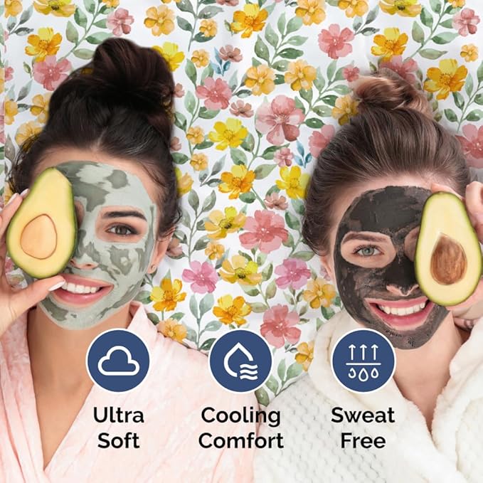 Floral Sheets - Watercolor Floral Bed Sheet Set - 1 Flat, 1 Fitted & 2 Pillowcases w/ Deep Pockets - Comfy, Wrinkle & Fade Free Boho Botanical Bedding - Soft, Breathable and Cooling - Full Size New