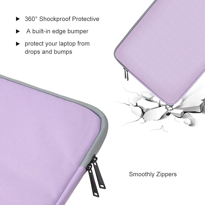 Laptop Sleeve 17 inch Laptop Bag for HP Lenovo Dell ASUS Acer Chromebook 17, HP Pavilion 17, ASUS Vivobook 17, Acer Nitro 5 17, Dell Inspiron 17, Lenovo IdeaPad 17.3 Computer Waterproof Case(Purple)