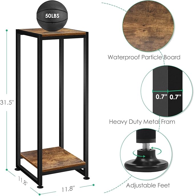 Lilybud--lily Plant Stand Indoor, 31.5'' Tall Wood Plant Stands Heavy Duty Pedestal Stand for Indoor Outdoor, Modern Corner Flower Stand for Patio, Living Room, Balcony