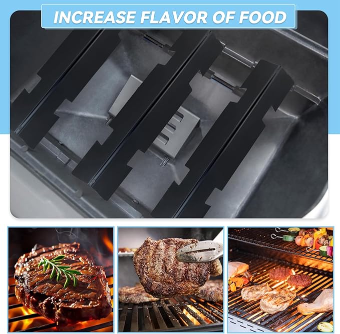 Webonbake 15.3 inch Flavorizer Bars for Weber GS4 Spirit II & I E210 S210 E220 S220 Grill with Front Control Knobs, Porcelain Enameled Steel Heat Plate Flavor Bar Replacement for 7635, 3 Pack