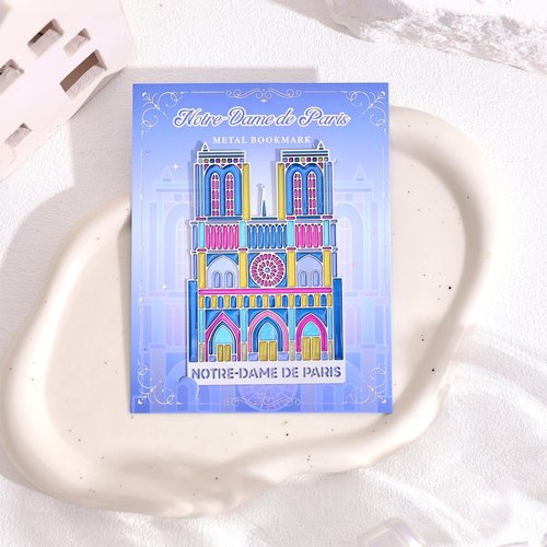 Notre Dame de Paris Metal Bookmarks - Transparent Design for Aesthetic Reading | Perfect Gift for Book Lovers