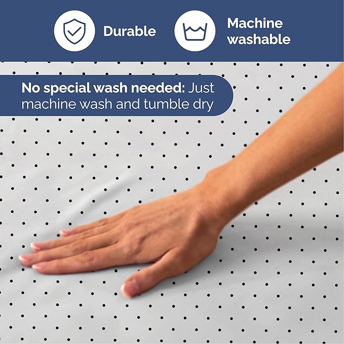 Blue Polka Dots Bed Sheet Set – 1 Flat & 1 Fitted Sheet & 2 Pillowcases w/ Deep Pockets – Polka Dot Bedding - Wrinkle & Fade Resistant - Soft, Breathable & Cooling - Comfy, Luxury Bed Set - Full Size