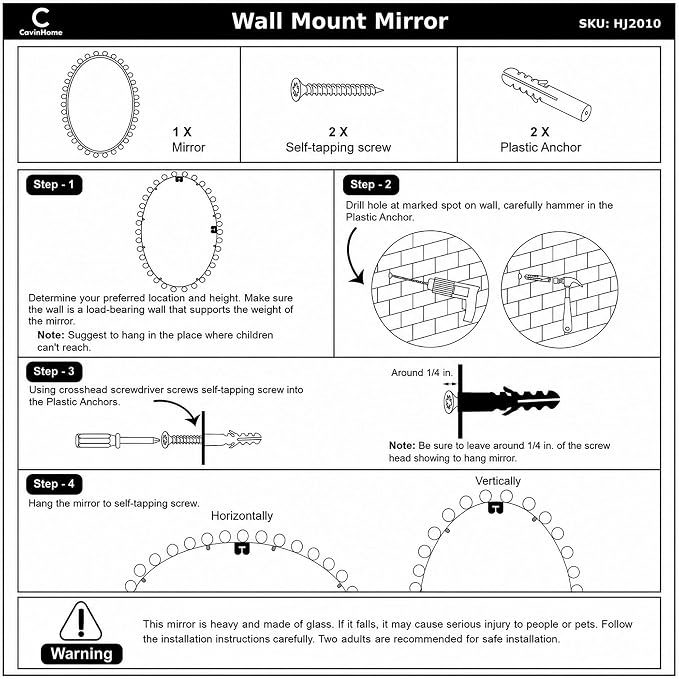 24"x36"Oval Wall Mounted Bathroom Mirror with Beveled Glass, Antique Gold Beaded Ball Frame, Vertical & Horizontal Hanging Vanity Wall Mirror for Bathroom, Bedroom, Entryway, Dressing Room