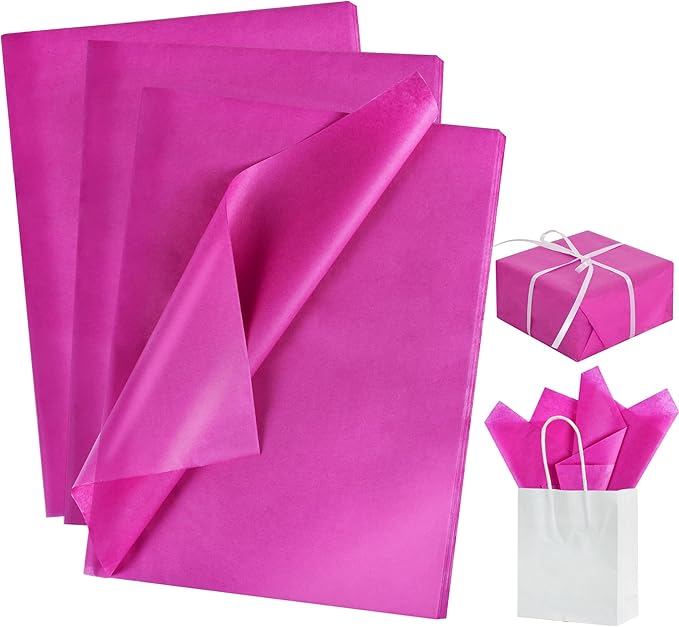 BEISHIDA 100 Sheets Violet Tissue Paper Bulk, Wrapping Tissue Paper for Gift Bags, 14 x 20 Inch Gift Wrap for Halloween Wedding Graduation DIY Crafts Holiday Flowers