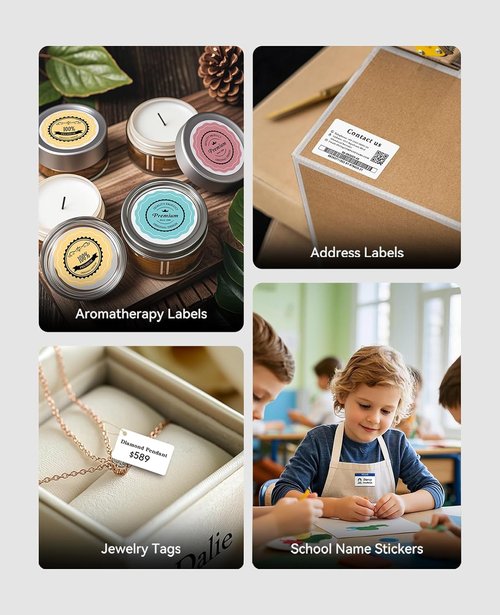 NIIMBOT 2-Inch Label Maker Machine - Portable Sticker Printer with 3 Tapes | Compatible with Phones & PC - Blue