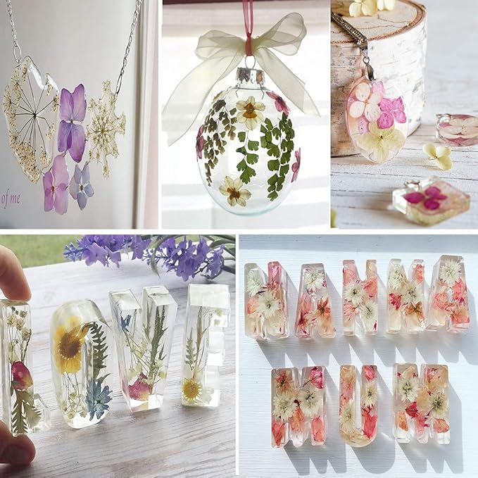 148PCS Pink Dried Pressed Flowers with Butterfly Stickers - YouthBro Real Nature Flowers Craft Set for Resin Jewelry Candle Soap Vase Making Nail Card Scrapbook Art Floral Decors