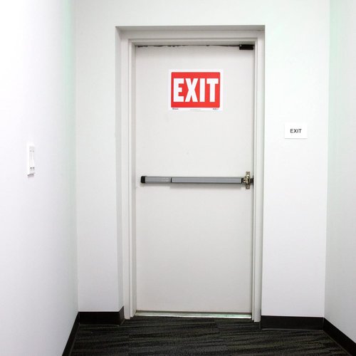 BAZIC Products Employees Only Sign - 9" x 12" Plastic Sign for Private Property | Restricted Area Access