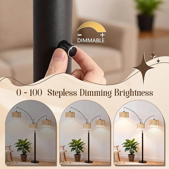 Floor Lamp with Shelves, Flower Floor Lamp for Living Room, Flower Standing Lamp with 3 Bulbs, Unique Corner Lamp with 3 Color Temperature, Foot Switch, Floral Tall Lamp for Bedroom Kids Home