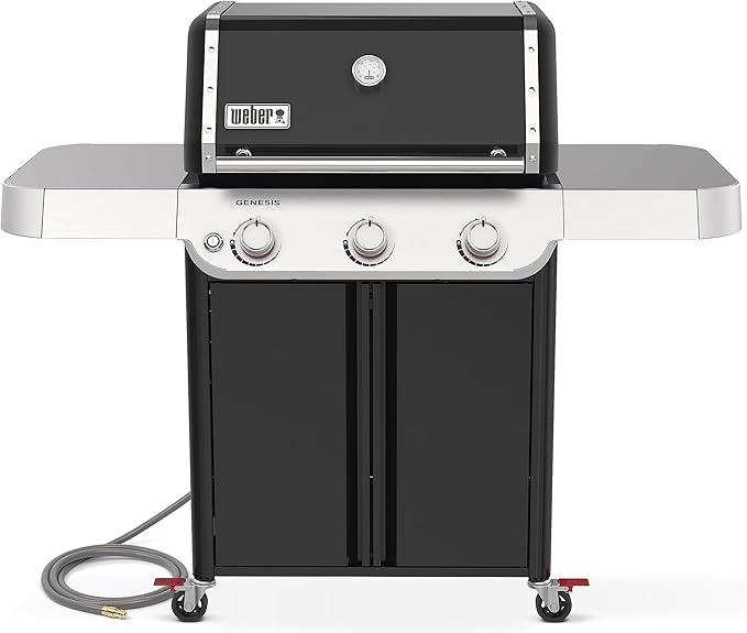 Weber Genesis E-315 Natural Gas Grill for Outdoor Cooking, 3 Burners, Black