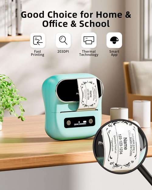 Phomemo M220 Thermal Label Maker - Portable Bluetooth Inkless Printer for Home & Office | 3-Inch Barcode Printing