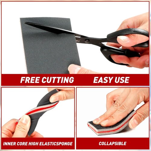 24 Pcs Sanding Sponge by [Brand Name] - 320 Grit Washable & Reusable Blocks for Smooth Finishing