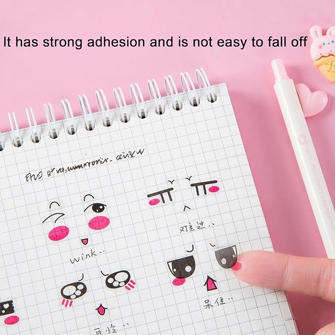 360Pcs Cute Cartoon Face Stickers for for Halloween, Christmas and Valentine's Day Daily Life, Expression Stickers with Colorful Eyes Nose Mouth Creative Stationery Sticker(Cute)