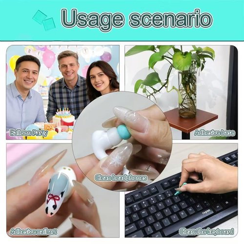 Feosky Adhesive Putty | Reusable Sticky Tack for Wall Art, Crafts & Decorations - Pink, Pack of 3