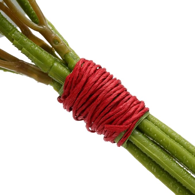 Syhood 673 Feet Floral Vine Bind Wire Rustic Wrapping Wire for Flower Bouquets(Red)