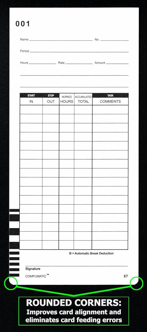 Lathem Time Clock Cards - Compatible with E7 Models - 400 Count for Reliable Timekeeping
