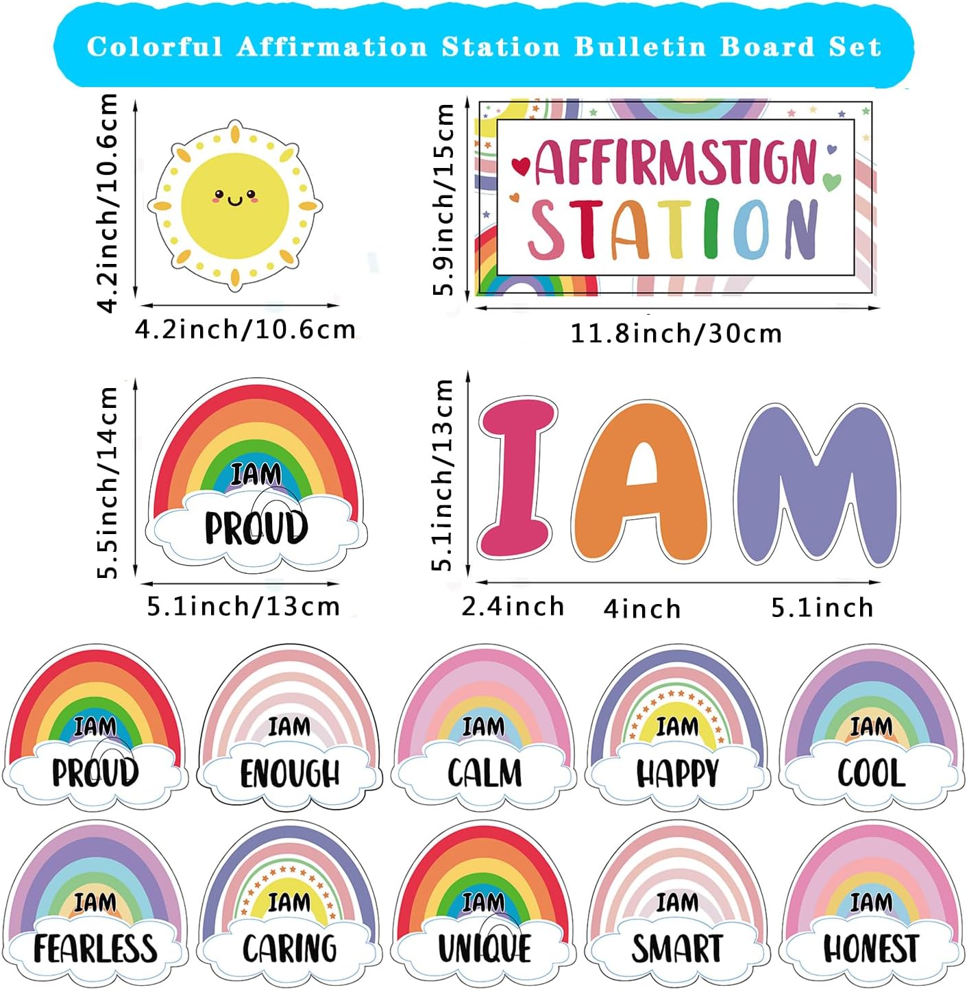 Summer Bright Bulletin Board Set - Motivational Posters for Classroom & Home Decor | Growth Mindset Cutouts