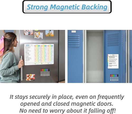 JJPRO Magnetic Chore Chart for Kids - 14.5"x11" Family Behavior Chart for Refrigerator