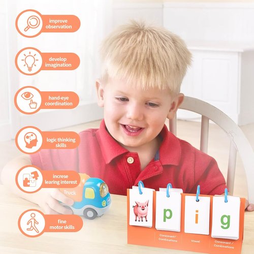 Alened Sight Words Flash Cards - Phonics Learning Tools for Kindergarten | CVC Word Games & Activities
