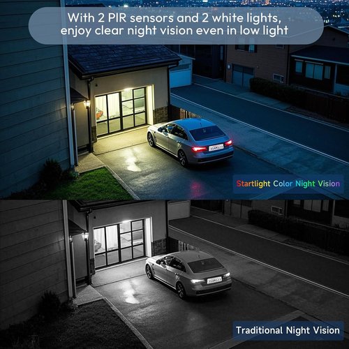 Skiennix 2K Solar Security Camera - Wireless Outdoor WiFi Camera with Color Night Vision & 2-Way Talk | IP66, AI Detection