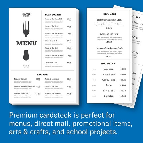 Hammermill White Cardstock - 110 lb Thick Card Stock, 8.5 x 11 Inches, 200 Sheets - Made in the USA