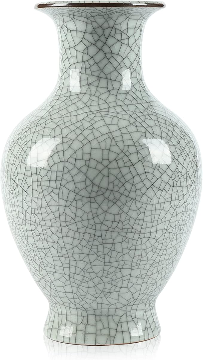 Chinese Ceramic Art Handmade Antique ice Crack Glaze vases Big China Porcelain Flower Bottle Vase