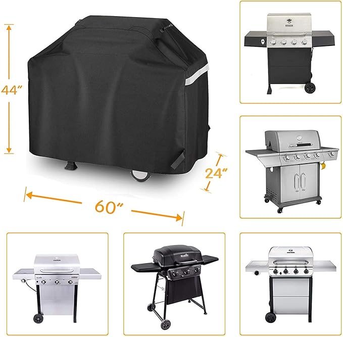 Utheer 60 Inch Grill Cover for Nexgrill 720-0830H 720-0888S 720-0888N 3, 4, 5 Burners Gas Grills, Dyna Glo DGF493PNP-D, for Weber Brinkmann CharBroil Jenn Air and More, Heavy Duty Waterproof