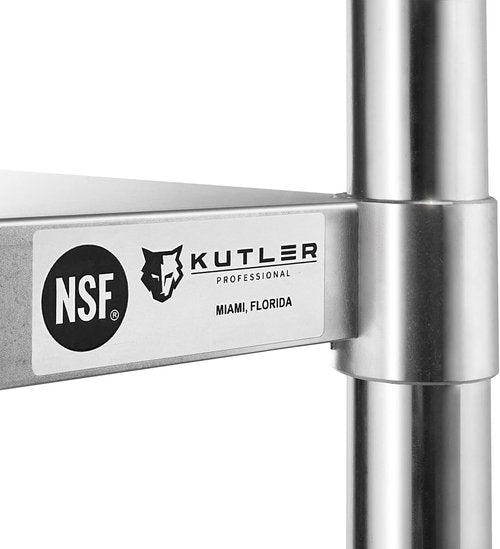 KUTLER Stainless Steel Table - 30 x 72 Inches | Heavy-Duty NSF Commercial Kitchen Prep Table with Undershelf