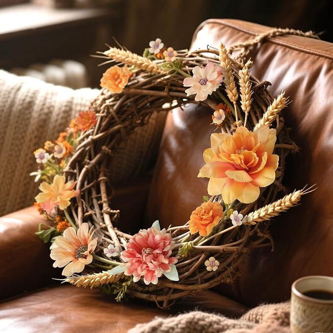 Small Artificial Flower Heads 2-4 cm, Fall Silk Faux Orange Peony Daisy Rose, for DIY Crafts, Wedding Garland, Graduation Cap, Cake Topper & Home Decoration