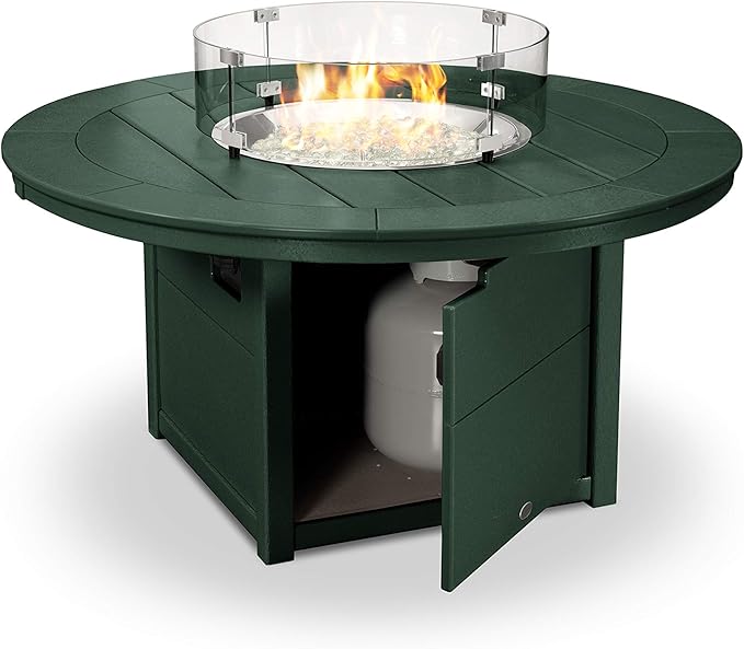 POLYWOOD® Round 48" Fire Pit Table in Green