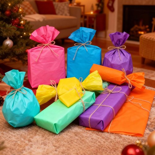 PSISO 360 Sheets Tissue Paper - 40 Vibrant Colors | 14x10 Inch Bulk Gift Wrap for Crafts & DIY Projects