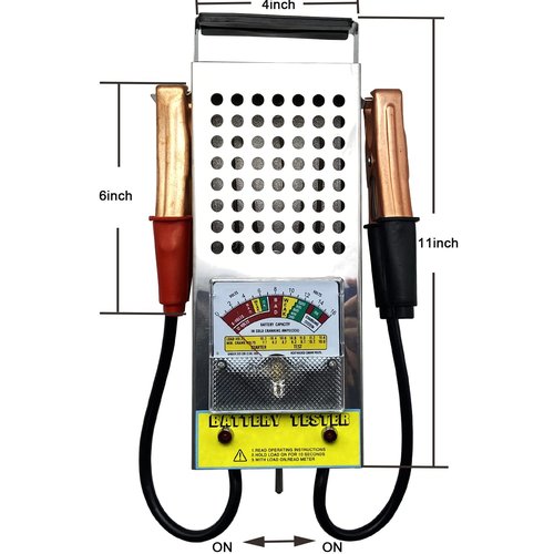 Battery Load Tester - Skiennix 6V/12V Car Battery & Alternator Tester with Voltmeter & Clips