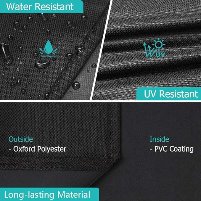 iCOVER Offset Smoker Cover 60 inch Charcoal Pellet Grill Covers Heavy Duty Waterproof 600D BBQ Smokers Protection for Brinkmann for Char-Broil for Weber, Nexgrill, New Braunfels for Oklahoma Joe's