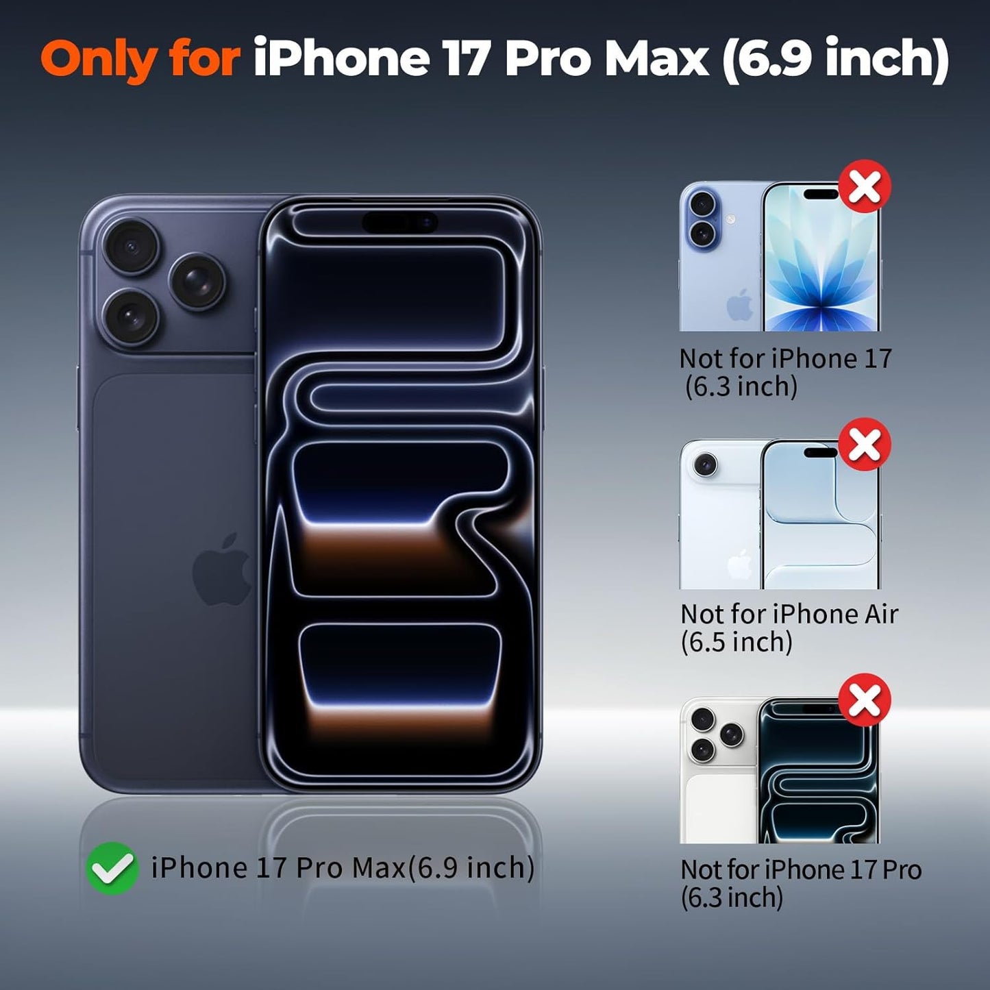 Zapica Magnetic iPhone 17 Pro Max Case - Upgraded Camera Control Button & Full Protection | Translucent Matte Shockproof Cover in Starry Orange
