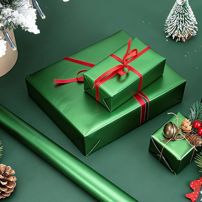 Light Green Wrapping Paper, 30inch x 33ft Matte Metallic Solid Color Gift Wrapping Paper Roll Perfect for Easter, Baby Shower, Wedding, Birthday, Christmas, Valentine, DIY Invitations, Arts & Crafts