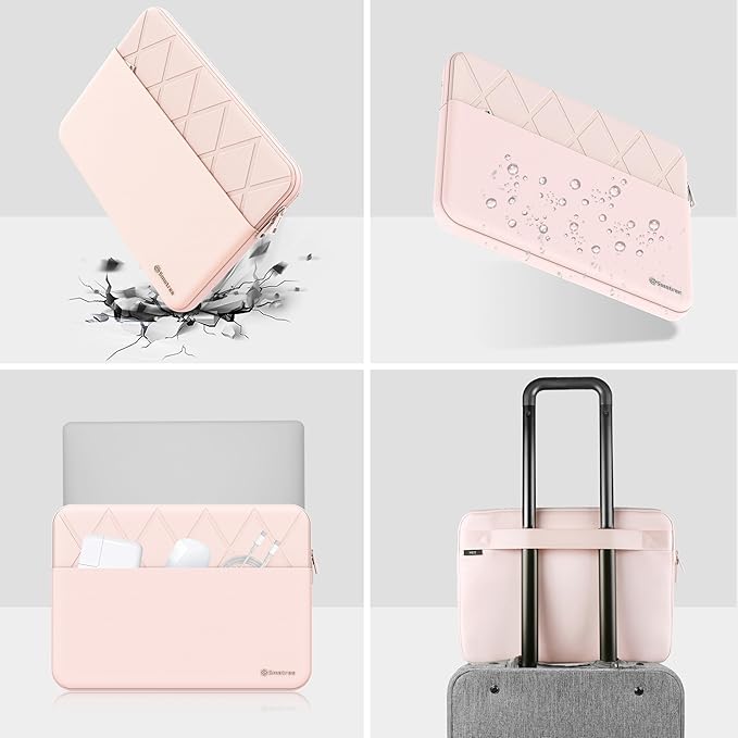 Smatree Laptop Sleeve for 15.6 inch MSI Sword 15 A12U/A11U, for Katana A15/15, for Pulse 15 B13V, for Alpha 15 B5E, for Bravo 15 B7E/B5E, for WF66 11U, for Crosshair 15 R6E B12U/A11U Case, Pink(E648P)