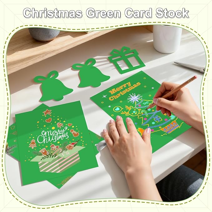 120 Sheets Cardstock 8.5x11, 65lb Dark Green Card Stock, Green Construction Paper, 180gsm Thick Printer Paper for Printing, Painting, Card Making, Kids School Supplies,Party Decorations