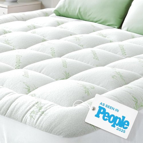 Niagara Ultra Soft King Size Mattress Topper - Bamboo Viscose Pillow Top for Back Pain Relief | Naturally Cooling, Fits 6-18" Mattresses, 600GSM, Green