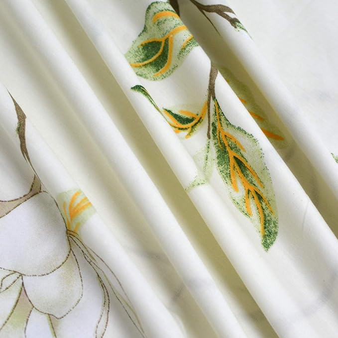 FADFAY White Floral Duvet Cover Set 100% Cotton Farmhouse Bedding with Hidden Zipper Closure 3 Pieces, 1duvet Cover & 2pillowcases,Twin XL Size