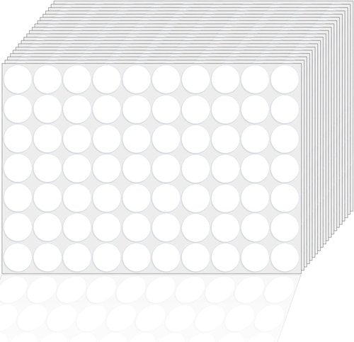 Skiennix 700 PCS Dot Stickers - White 1 Inch Round Color Coding Labels for Office & Classroom