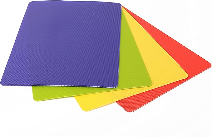 Dexas Heavy Duty Grippmat Flexible Cutting Board Set of Four 8 x 11 inches