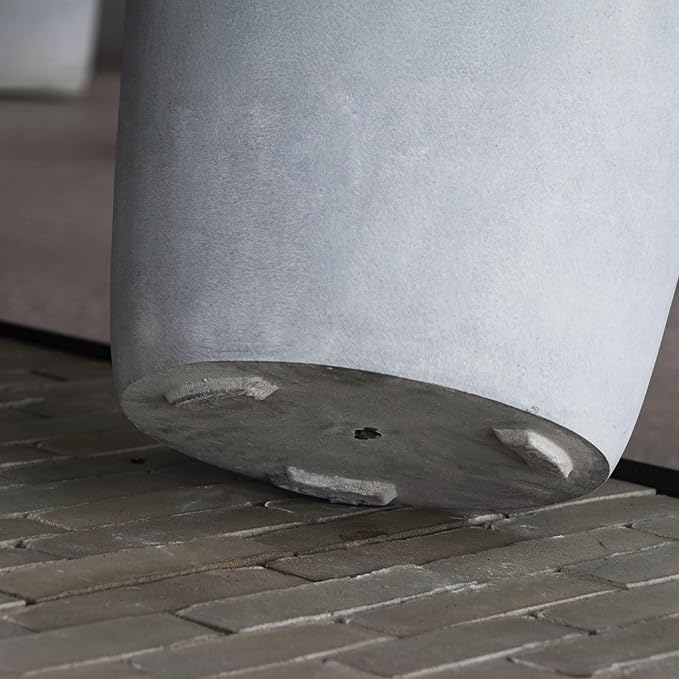 Lofto Tall Planter – Concrete Stone Finish – Fiberglass Indoor/Outdoor and Weather-Resistant Large Planter (19.7" D x 43.7" H Exterior, 18.5" D x 43.3" H Interior)