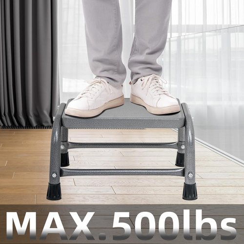 Leekpai Step Stool - Heavy-Duty Foot Stool with Non-Slip Rubber Feet | Supports 500 Pounds, Pack of 2